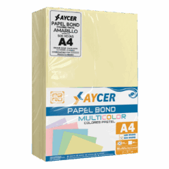 PAPEL BOND COLORES PASTEL AYCER 500 HOJAS 75 GR