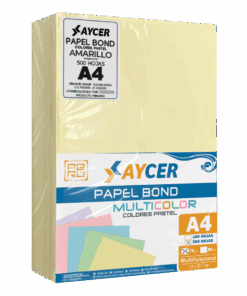 PAPEL BOND COLORES PASTEL AYCER 500 HOJAS 75 GR