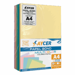PAPEL BOND COLORES PASTEL AYCER 500 HOJAS 75 GR