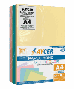 PAPEL BOND COLORES PASTEL AYCER 500 HOJAS 75 GR