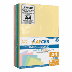 PAPEL BOND COLORES PASTEL AYCER 500 HOJAS 80 GR