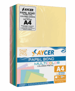 PAPEL BOND COLORES PASTEL AYCER 500 HOJAS 80 GR