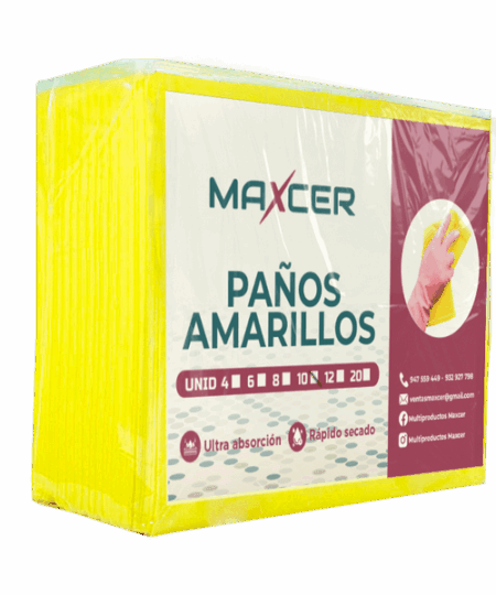 PAÑO AMARILLO MAXCER 10 UND