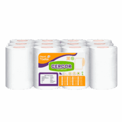 PAPEL TOALLA CERCOR 12 ROLLOS 19 MTS