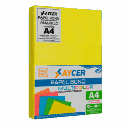 PAPEL BOND COLORES INTENSOS (NEÓN) AYCER 100 HOJAS 75 GR