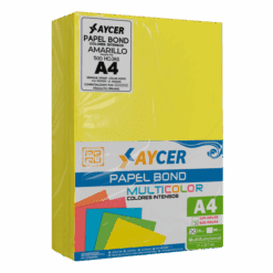 PAPEL BOND COLORES INTENSOS (NEÓN) AYCER 500 HOJAS 75 GR