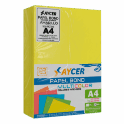 PAPEL BOND COLORES INTENSOS (NEÓN) AYCER 500 HOJAS 80 GR