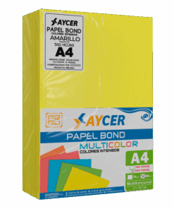 PAPEL BOND COLORES INTENSOS (NEÓN) AYCER 500 HOJAS 80 GR