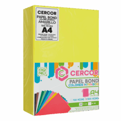 PAPEL BOND COLORES INTENSOS (NEÓN) CERCOR 500 HOJAS 75 GR