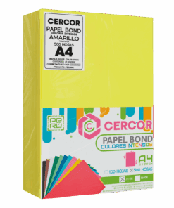 PAPEL BOND COLORES INTENSOS (NEÓN) CERCOR 500 HOJAS 75 GR