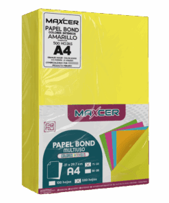 PAPEL BOND COLORES INTENSOS (NEÓN) MAXCER 500 HOJAS 75 GR