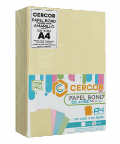 PAPEL BOND COLORES PASTEL CERCOR 500 HOJAS 80 GR