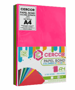 PAPEL BOND COLORES INTENSOS (NEÓN) 100 HOJAS VARIOS 80 GR
