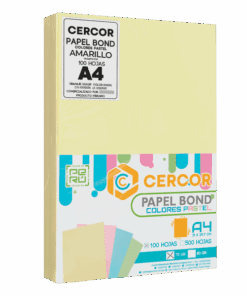 PAPEL BOND COLORES PASTEL CERCOR 100 HOJAS 75 GR