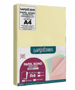 PAPEL BOND PASTEL MAXCER 100 HOJAS 75 GR