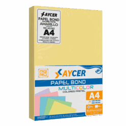 PAPEL BOND COLORES PASTEL AYCER 100 HOJAS 75 GR