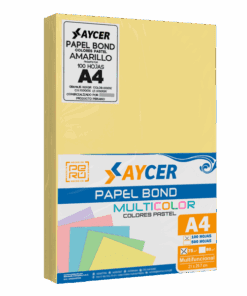 PAPEL BOND COLORES PASTEL AYCER 100 HOJAS 75 GR