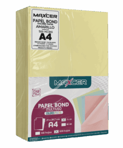 PAPEL BOND COLORES PASTEL MAXCER 500 HOJAS 75GR
