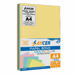 PAPEL BOND COLORES PASTEL AYCER 100 HOJAS 75 GR