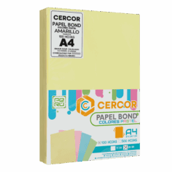 PAPEL BOND COLORES PASTEL CERCOR 100 HOJAS 80 GR