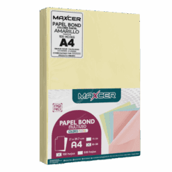 PAPEL BOND COLORES PASTEL MAXCER 100 UND 80 GR