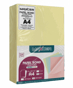 PAPEL BOND COLORES PASTEL MAXCER 500 UND 80GR