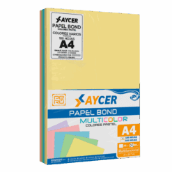 PAPEL BOND COLORES PASTEL AYCER 100 HOJAS 80 GR