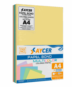 PAPEL BOND COLORES PASTEL AYCER 100 HOJAS 80 GR