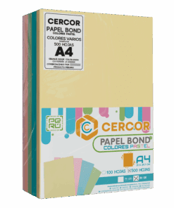 PAPEL BOND COLORES PASTEL 500 HOJAS VARIOS 80 GR