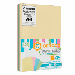 PAPEL BOND COLORES PASTEL 100 HOJAS 80 GR