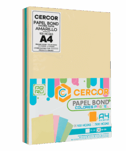 PAPEL BOND COLORES PASTEL 100 HOJAS 80 GR